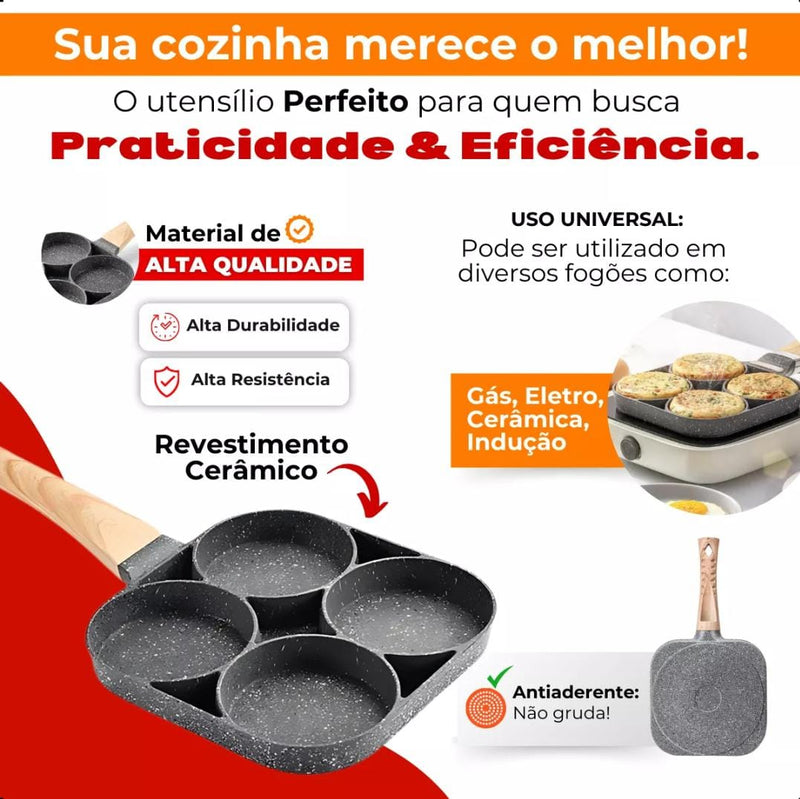 Frigideira Antiaderente com 4 Cavidades