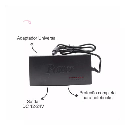 Fonte Universal de Notebook - 120w/12-24V Bivolt.