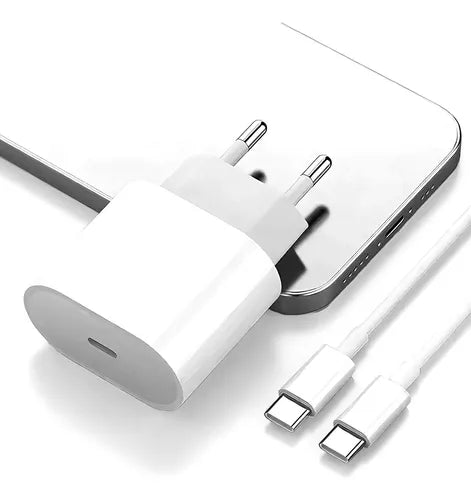 Carregador Turbo Tipo C Original - Compatível Iphone 15 Pro Max USB-C+C