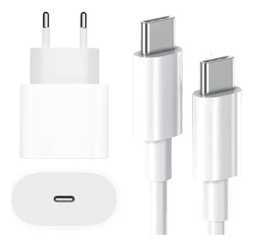 Carregador Turbo Tipo C Original - Compatível Iphone 15 Pro Max USB-C+C